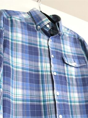 Vineyard Vines Crosby Shirt Men’s S Blue Green Plaid 100% Cotton Button Down